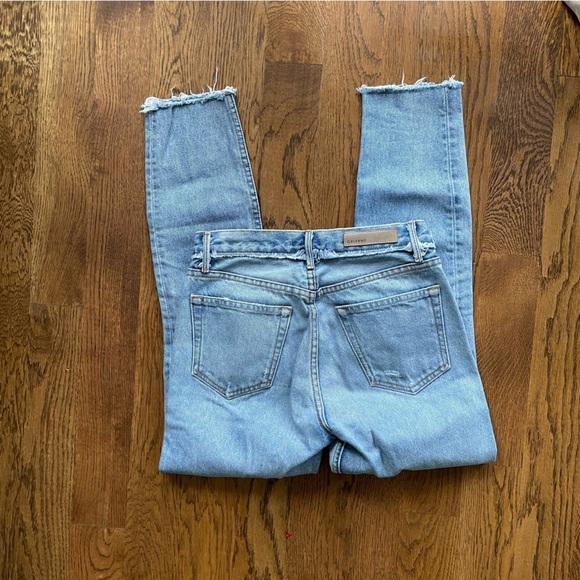 GRLFRND | Karolina High-Rise Light Wash Distressed Jeans Part Time Love Raw Hem - Picture 6 of 14